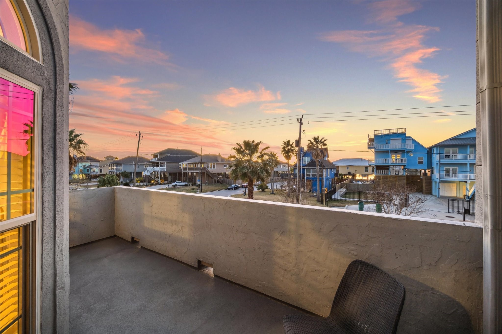 1406 Todville Road Seabrook, TX 77586 - Photo 28 of 50 PRIVATE BALCONY OFF OF THE 1ST LEVEL BEDROOM WITH WATER VIEWS.