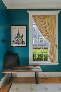 a view of a window in a living room