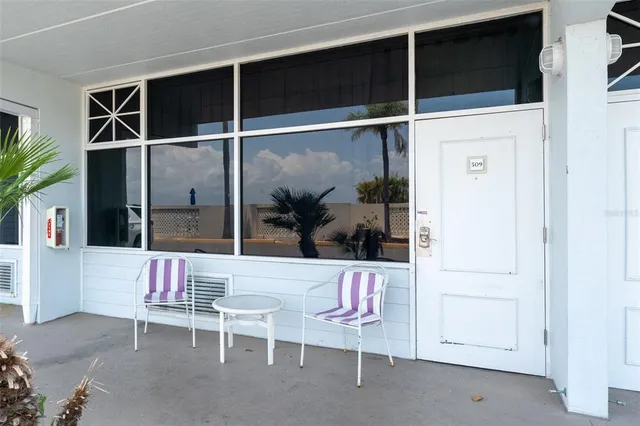 a outdoor space with a couch