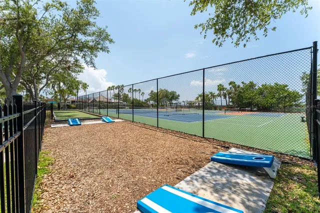 a view of swimming pool with an outdoor space and seating area