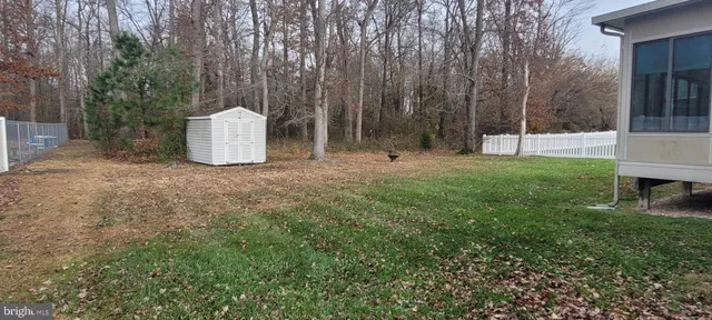a view of a tiny house with a backyard