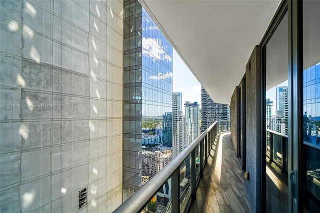 a view of city with balcony