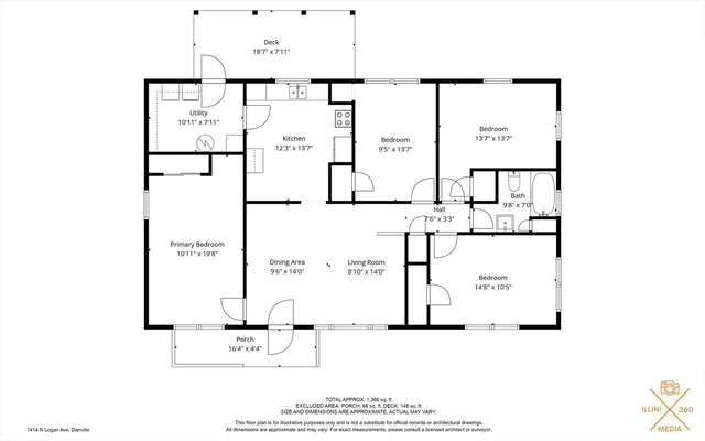 $74,900 | 1414 North Logan Avenue, Danville, IL 61832