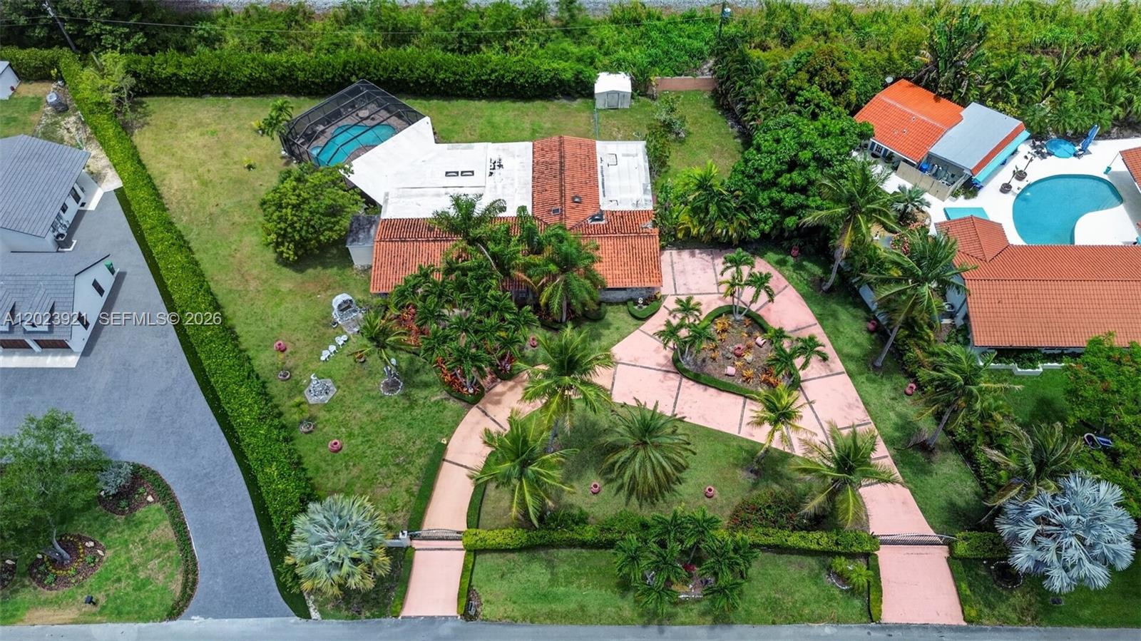8461 Southwest 68th St Road Miami, FL 33143 - Photo 19 of 65 an aerial view of house with yard
