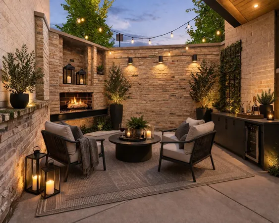 a view of an outdoor sitting area with a couch
