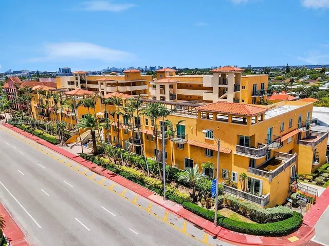 a view of a city with tall buildings