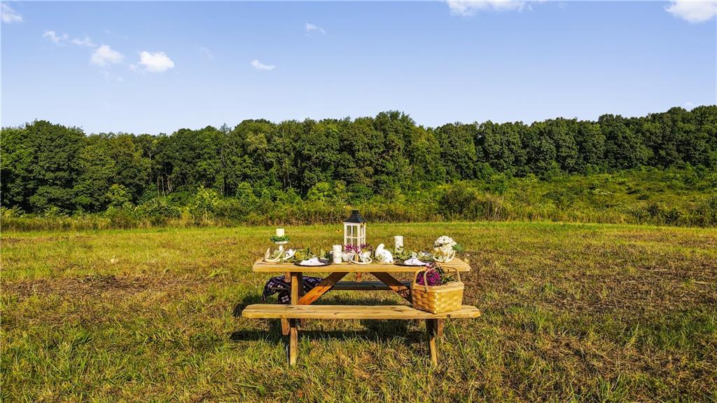 a view of a lake with outdoor space