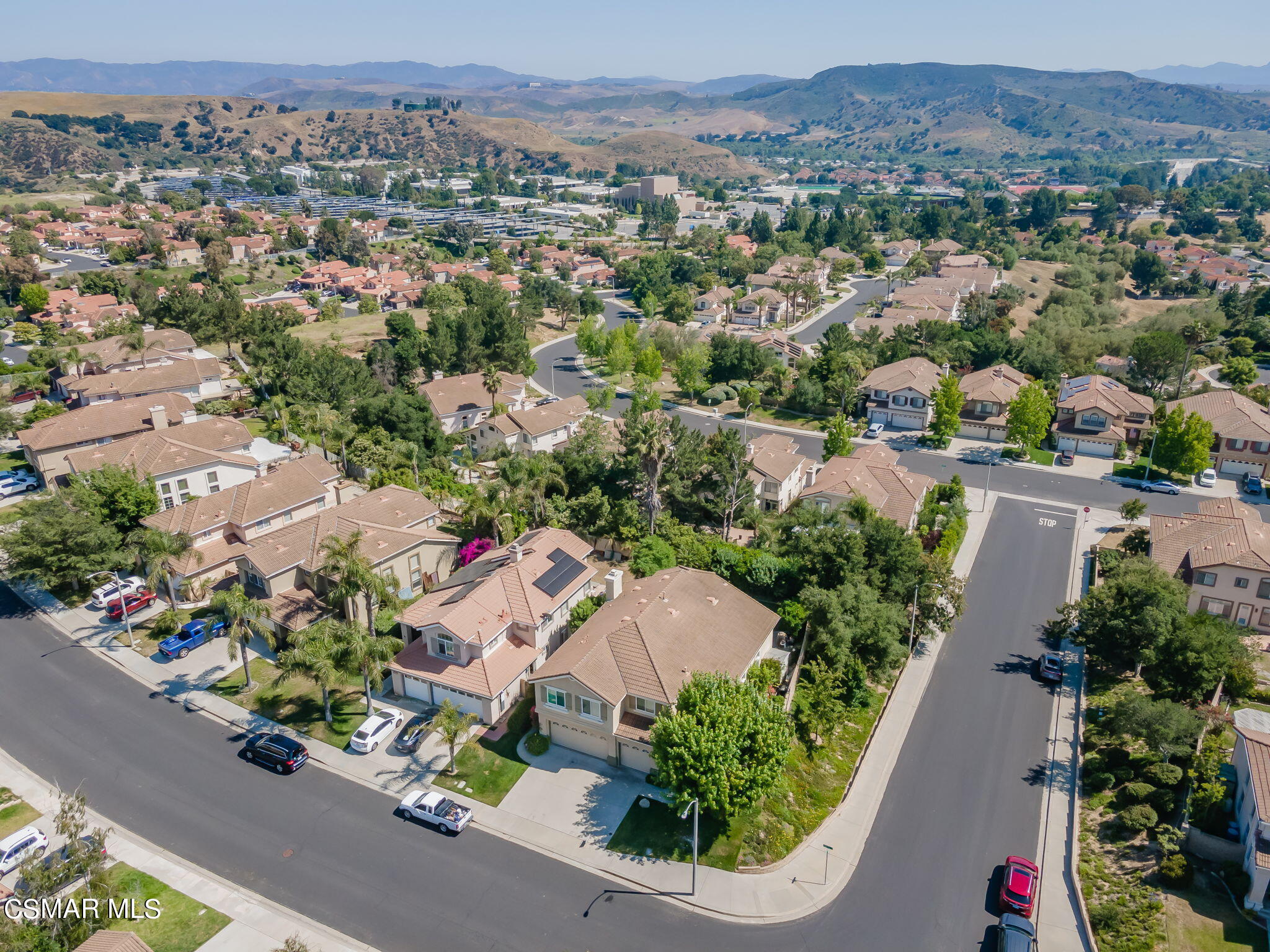 15606 Harte Lane Moorpark, CA 93021 - Photo 50 of 75 an aerial view of a city and mountain view in back
