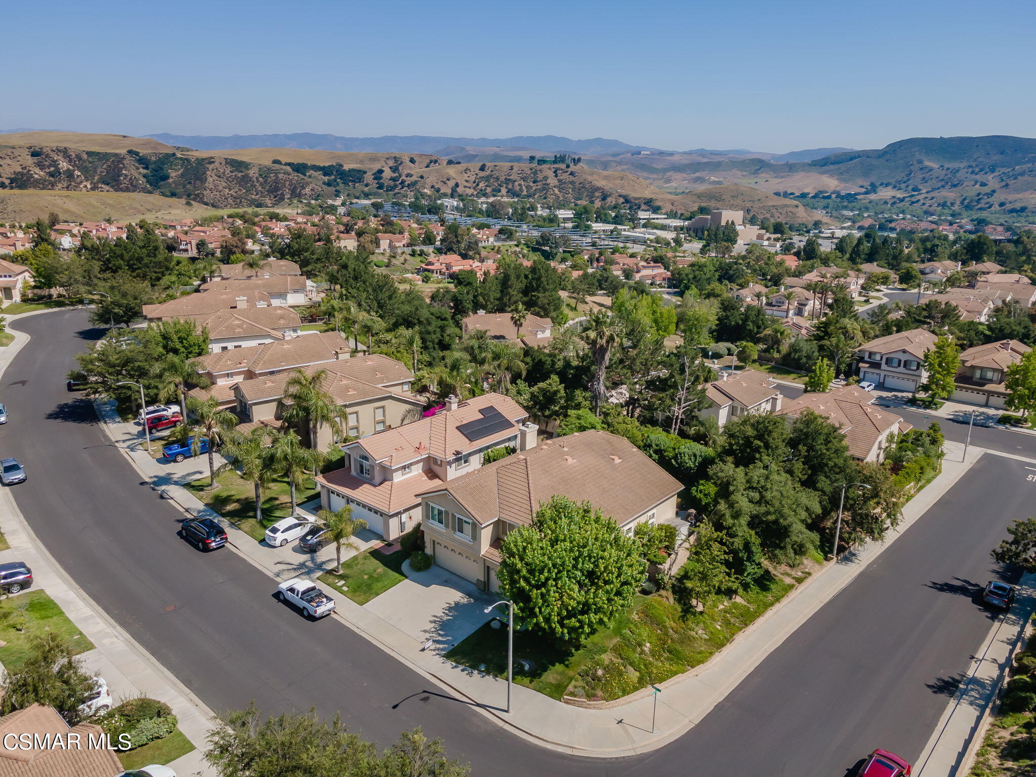 15606 Harte Lane Moorpark, CA 93021 - Photo 54 of 75 an aerial view of residential houses with outdoor space and street view
