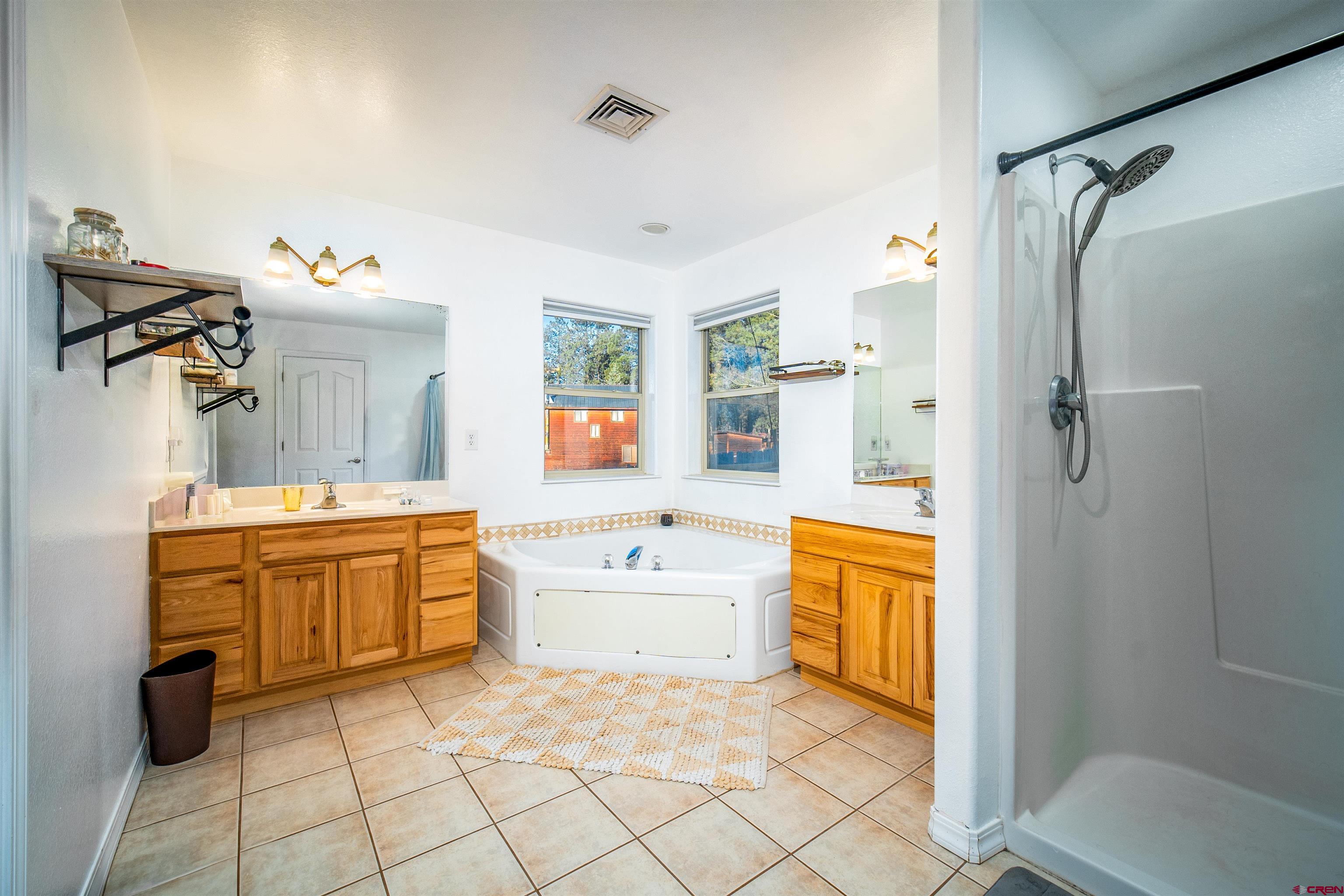 111 Meadowbrook Drive Bayfield, CO 81122 - Photo 12 of 30 a bathroom with a tub sink and mirror