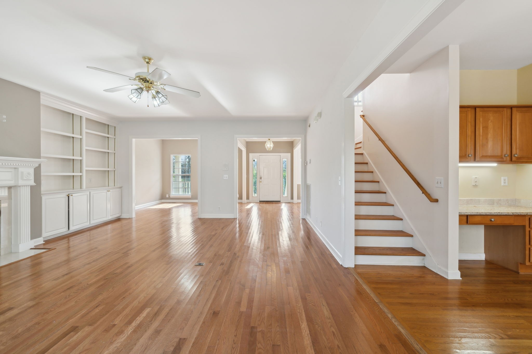8012 Poplarwood Road Nashville, TN 37221 - Photo 10 of 32 a view of an entryway with wooden floor and stair
