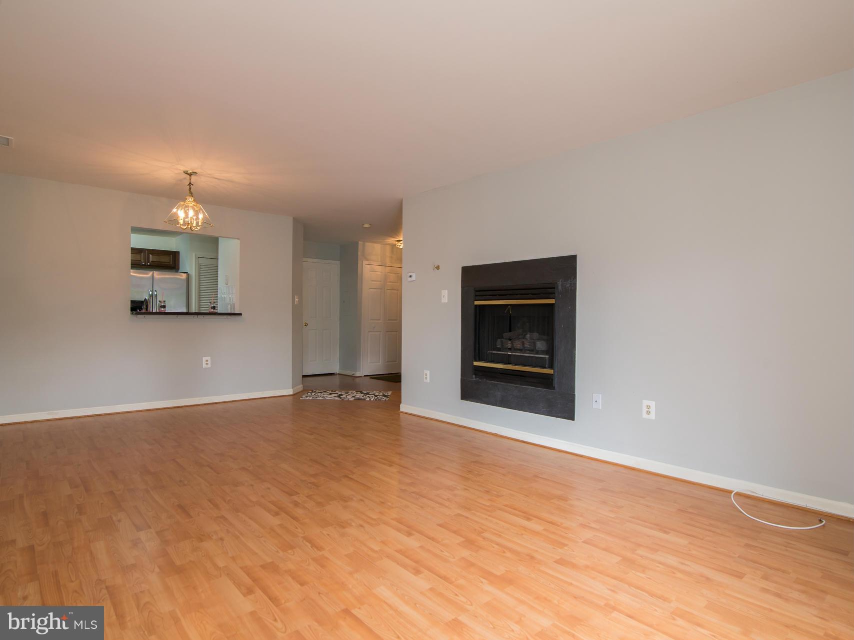 20576 Snowshoe Square, Unit 102 Ashburn, VA 20147 - Photo 22 of 30 Living Room with morning bar and fireplace