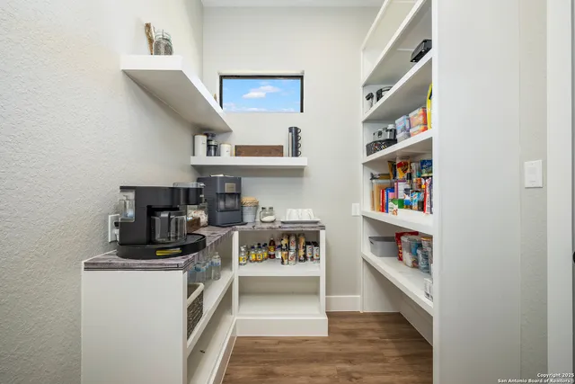 a room with storage and utility