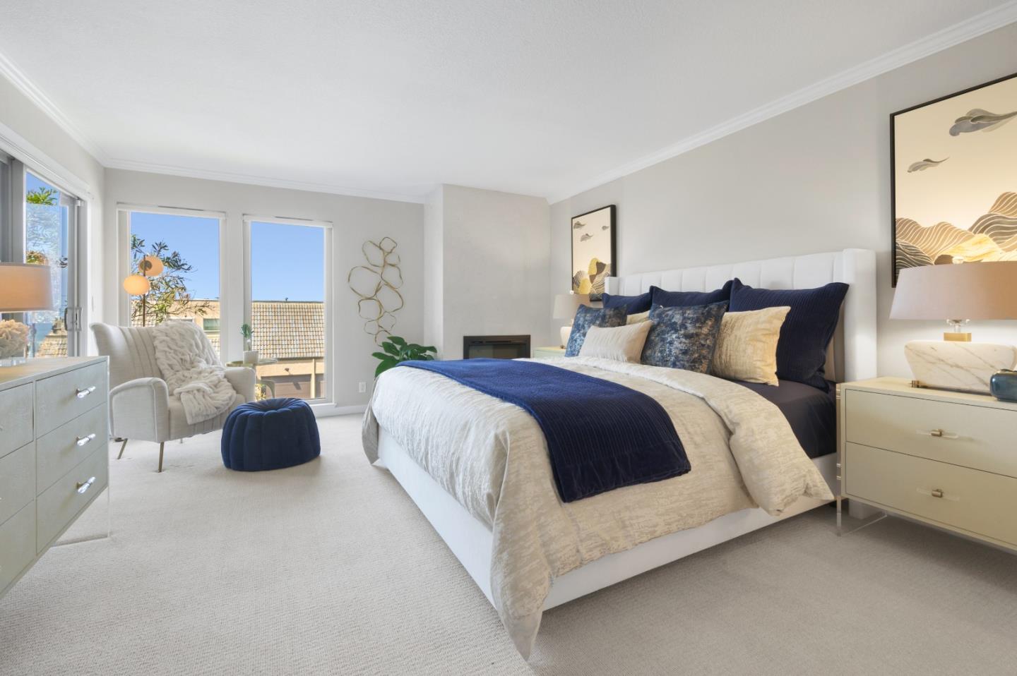 415 Roberts Road Pacifica, CA 94044 - Photo 37 of 69 a bedroom with bed and a couch