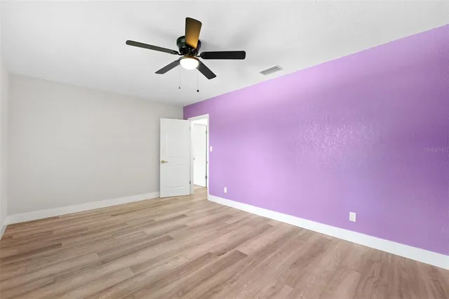 a view of small space with racks on the wall