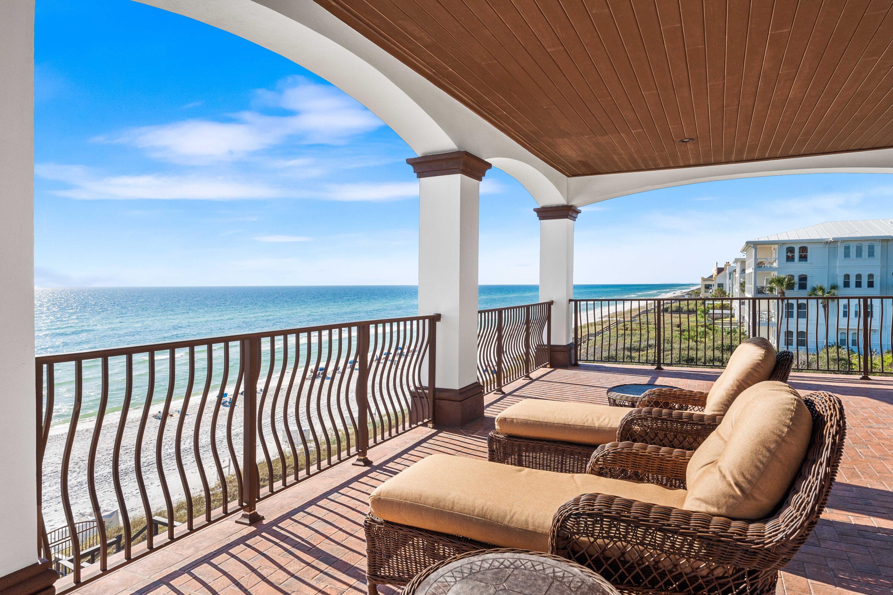 107 Elysee Court Inlet Beach, FL 32461 - Photo 62 of 98 a balcony with furniture and city view