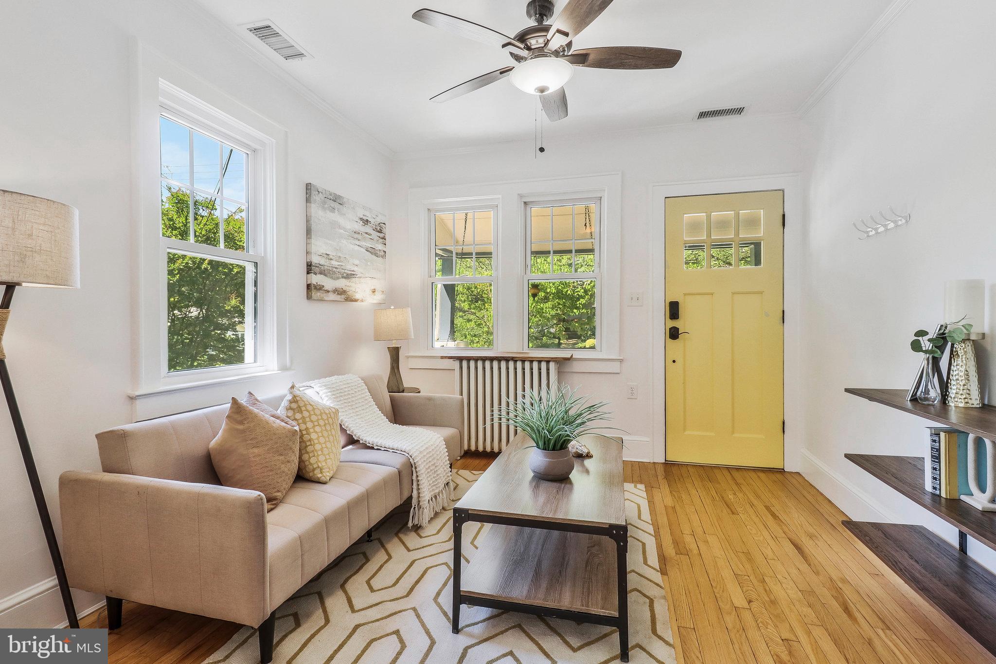 4101 Madison Street Hyattsville, MD 20781 - Photo 5 of 28 Living Rm w/3 windows & welcoming sunny front door