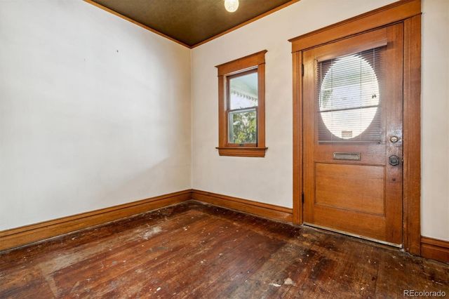 an empty room with a window