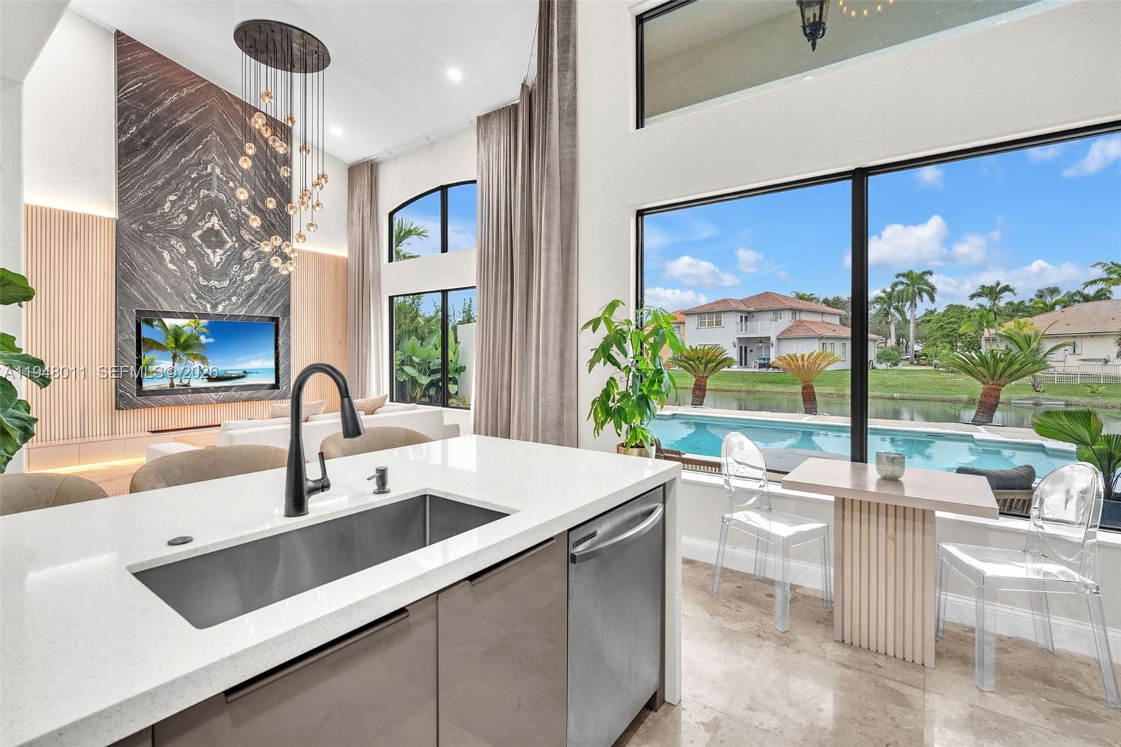 3586 Southwest 143rd Avenue Miramar, FL 33027 - Photo 21 of 51 a kitchen with a sink and a large window