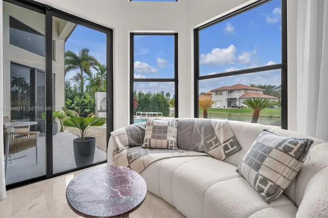 a bathroom with a sink and a large mirror