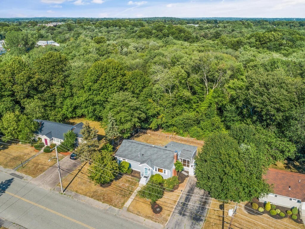 8 Smith Road Randolph, MA 02368 - Photo 24 of 31 an aerial view of a house with garden space and street view