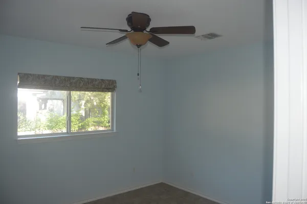 an empty room with a window