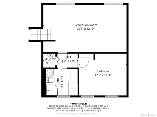 a picture of a room with a white wall and picture