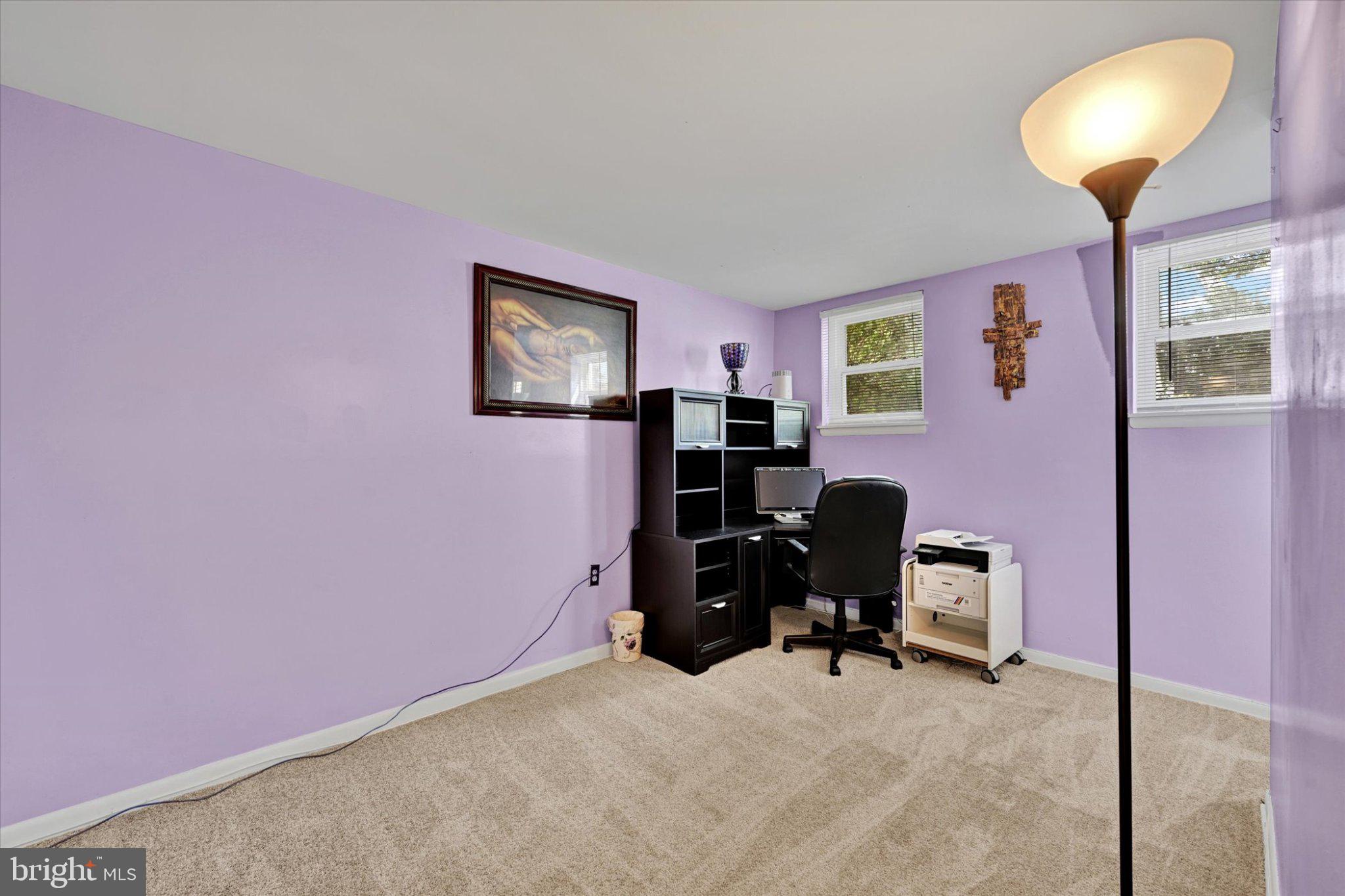 9704 Eustice Road Randallstown, MD 21133 - Photo 32 of 43 Charming workspace in soft lavender hues.
