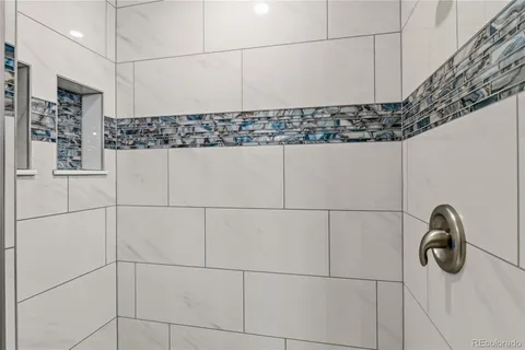 a close view of a shower