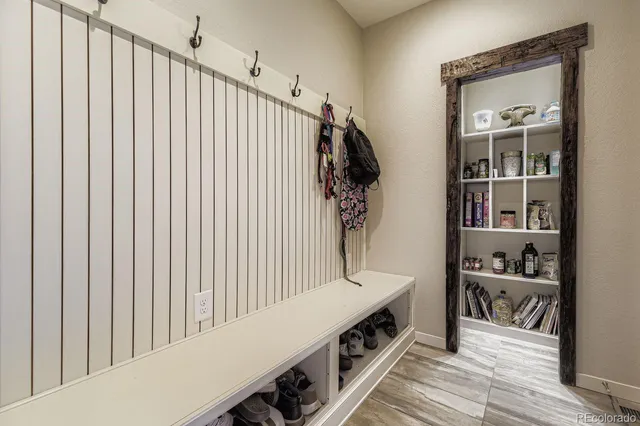 a view of a storage and utility room