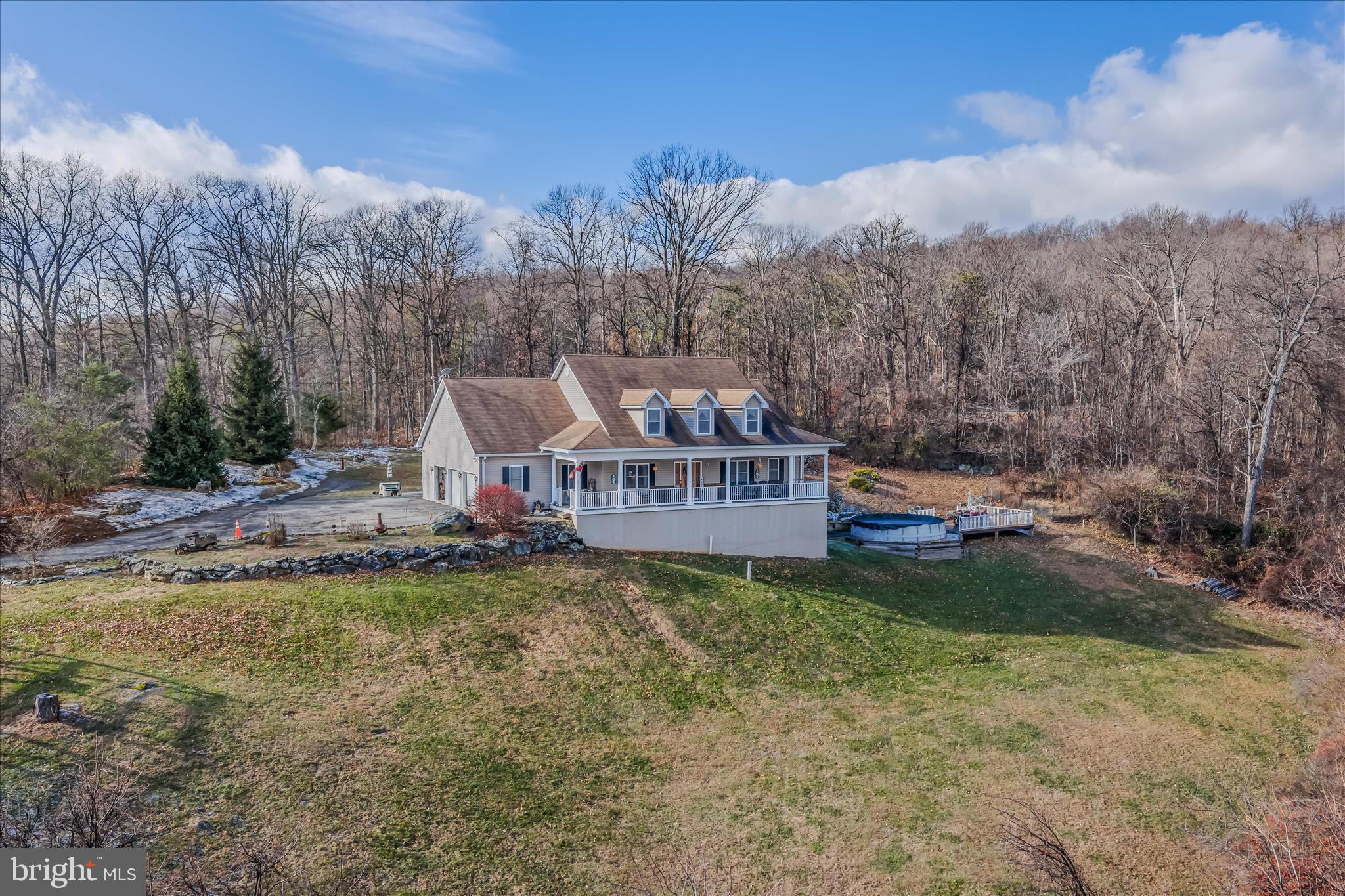 a house with trees in front of it