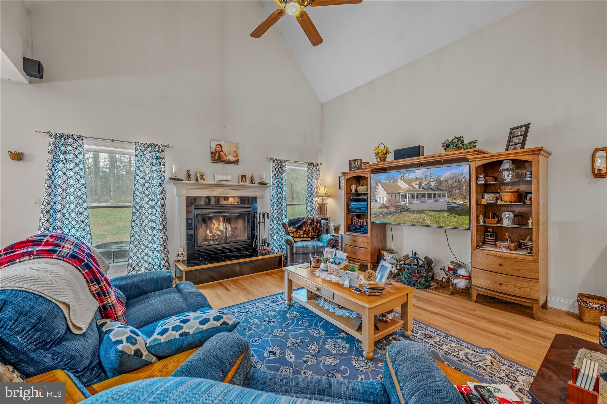 7020 Debold Road Thurmont, MD 21788 - Photo 22 of 83 a living room with furniture and a fireplace