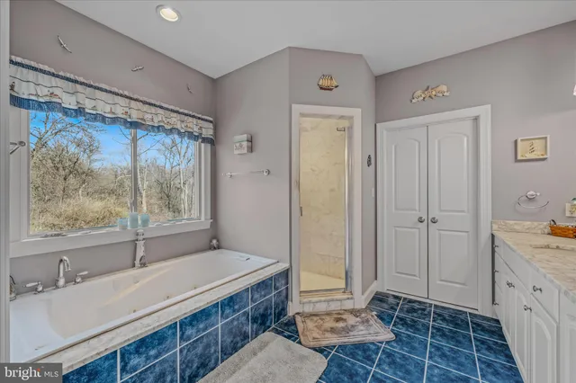 a bathroom with a sink a toilet tub and shower