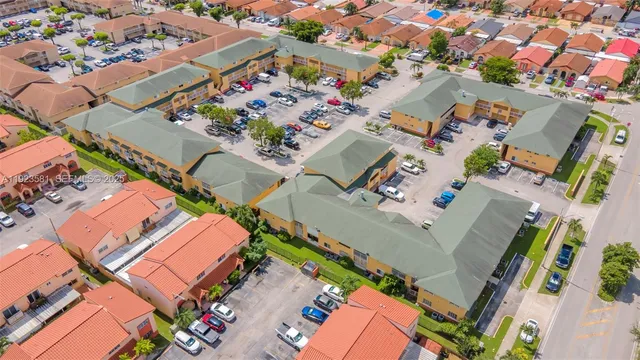 an aerial view of a city