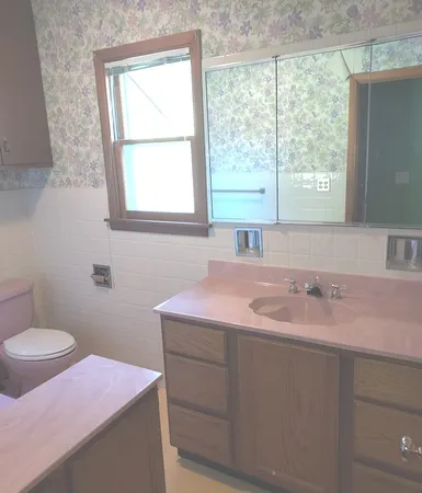 a bathroom with a sink