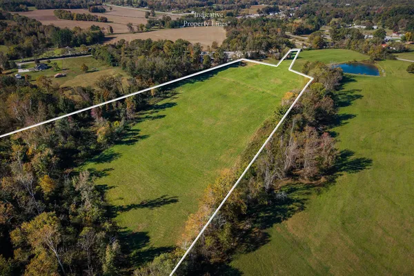an aerial view of lake