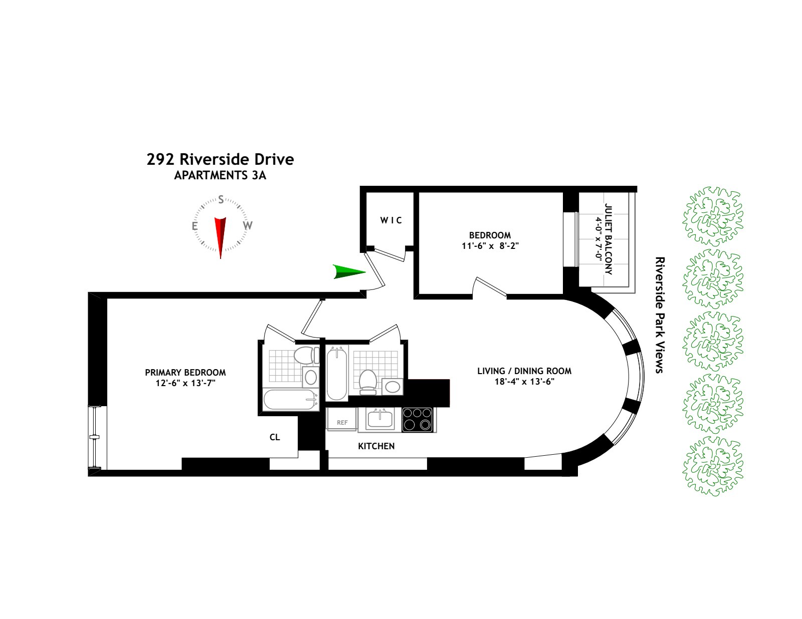 292 Riverside Drive, Unit 3A Manhattan, NY 10025 - Photo 11 of 11 a picture of a park