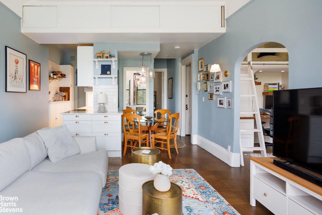 292 Riverside Drive, Unit 3A Manhattan, NY 10025 - Photo 3 of 11 a living room with furniture and a flat screen tv