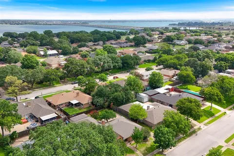 an aerial view of house with an outdoor space