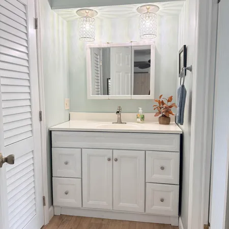 a view of a street with a building in the background