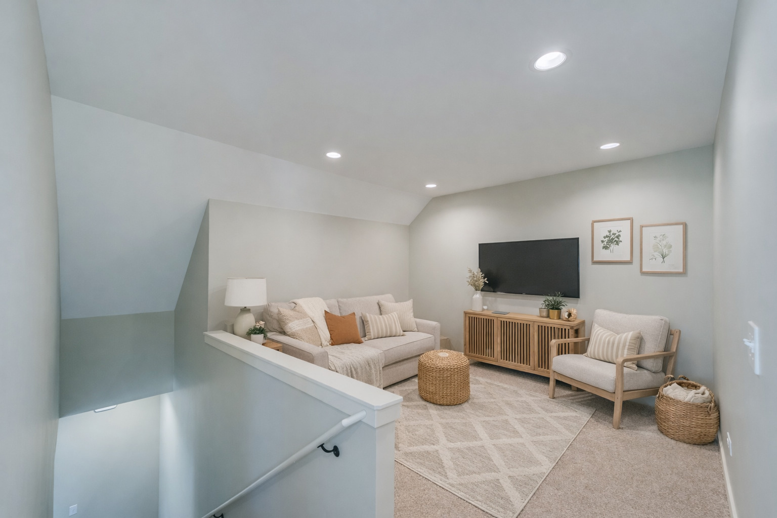1076 Freedom Road Elburn, IL 60119 - Photo 23 of 31 a living room with furniture and a flat screen tv