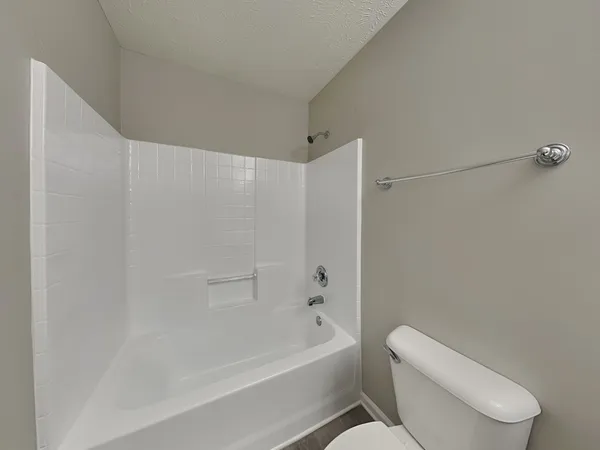 a bathroom with a toilet and a bathtub