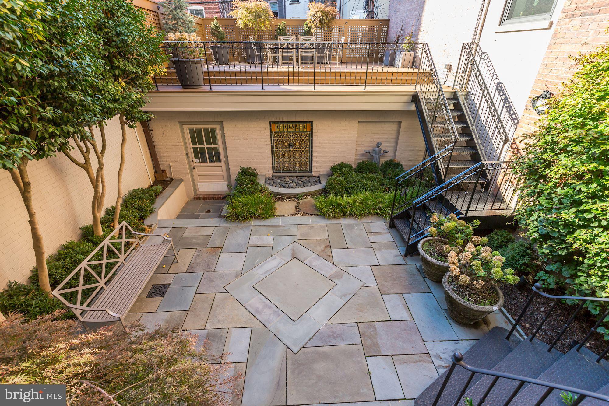 2130 Bancroft Place Northwest Washington, DC 20008 - Photo 28 of 35 Flagstone Terrace with Extensive Landscaping