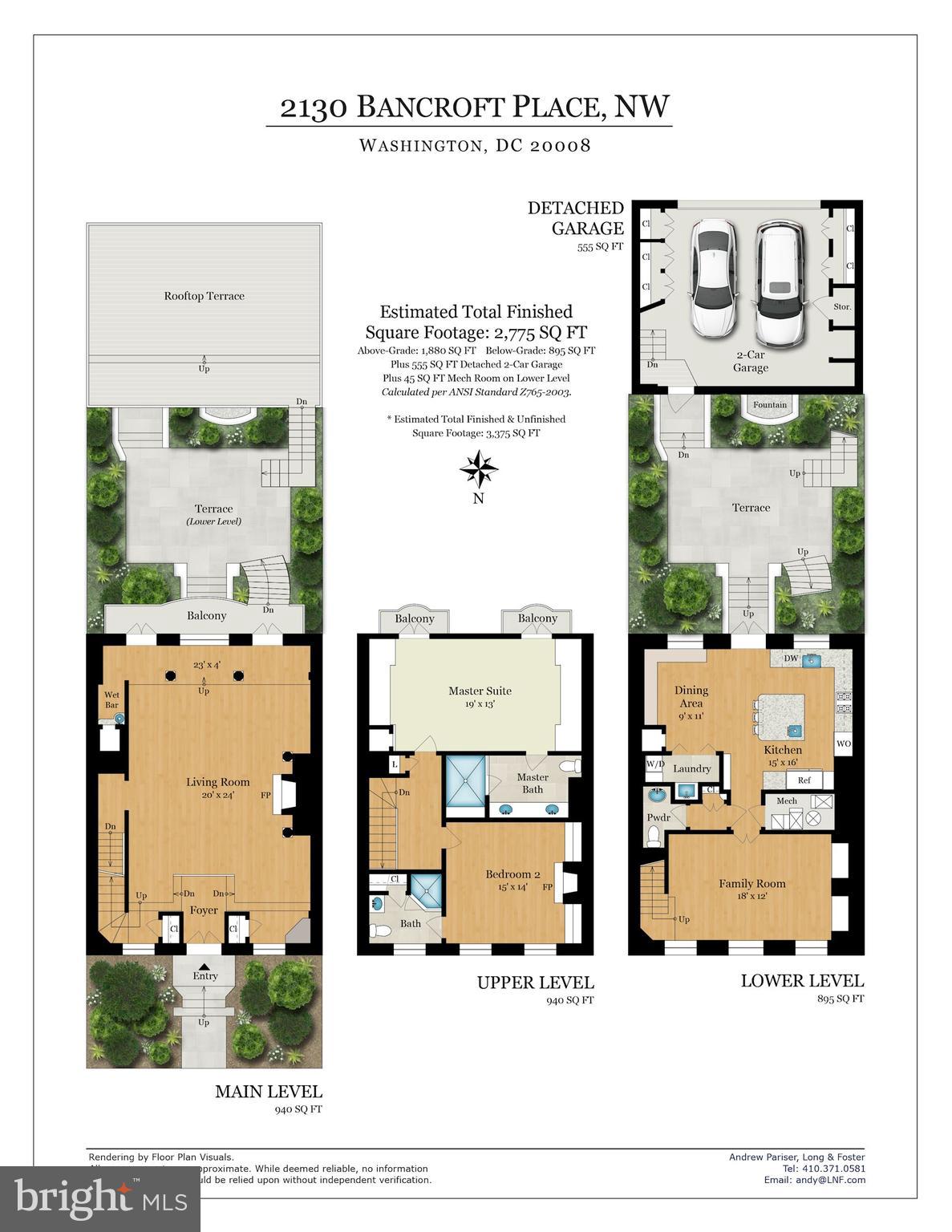 2130 Bancroft Place Northwest Washington, DC 20008 - Photo 35 of 35 Floor Plan