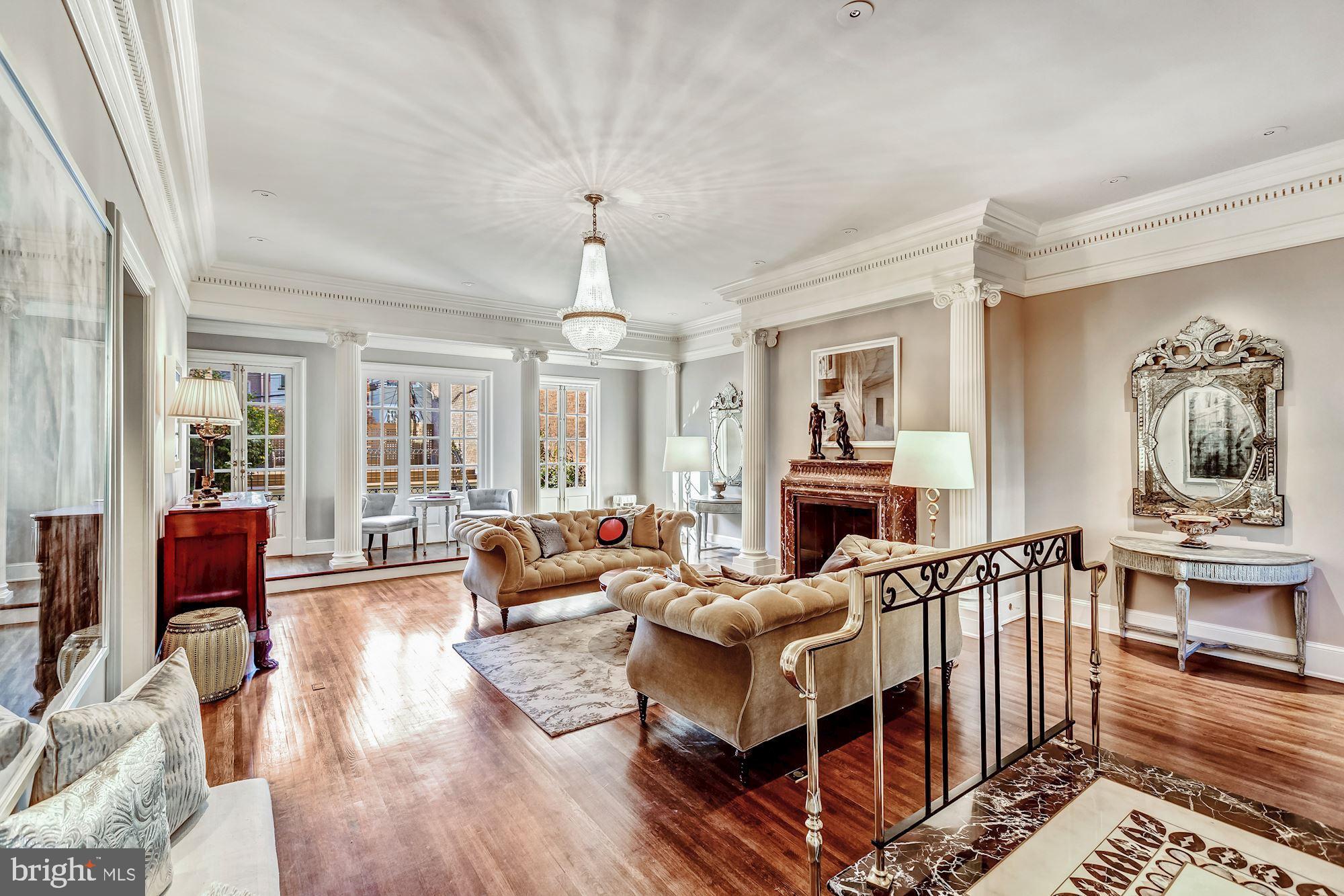 2130 Bancroft Place Northwest Washington, DC 20008 - Photo 5 of 35 Grand Living Room with 12' Ceilings