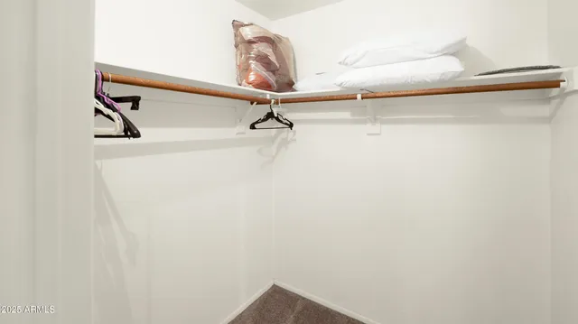 a close view of closet