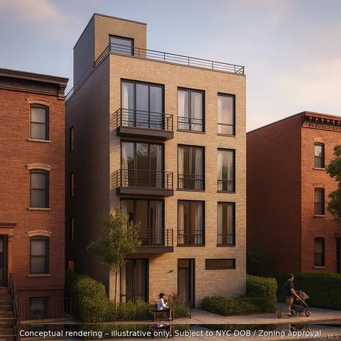 a front view of a building with balcony