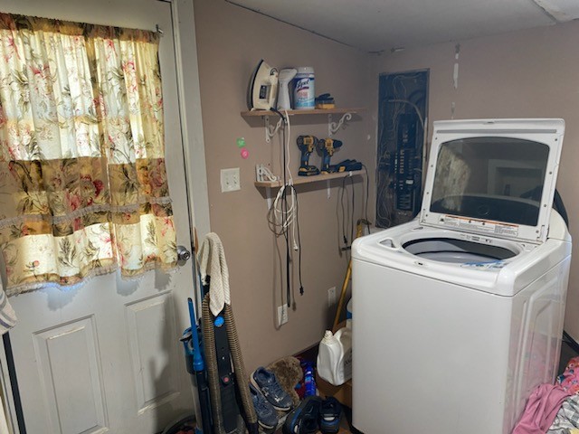 2705 Johnson Branch Road Leoma, TN 38468 - Photo 7 of 16 a view of storage and utility room with washer and dryer