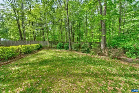 a view of backyard with green space
