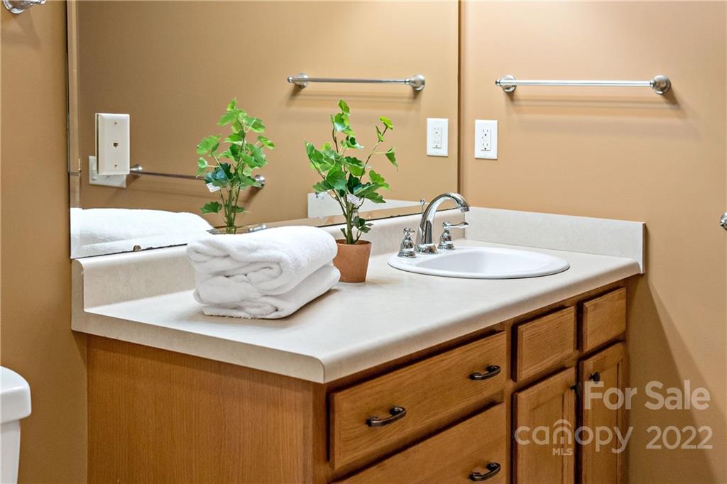 174 A Weston Road Arden, NC 28704 - Photo 25 of 31 a bathroom with a sink and a mirror